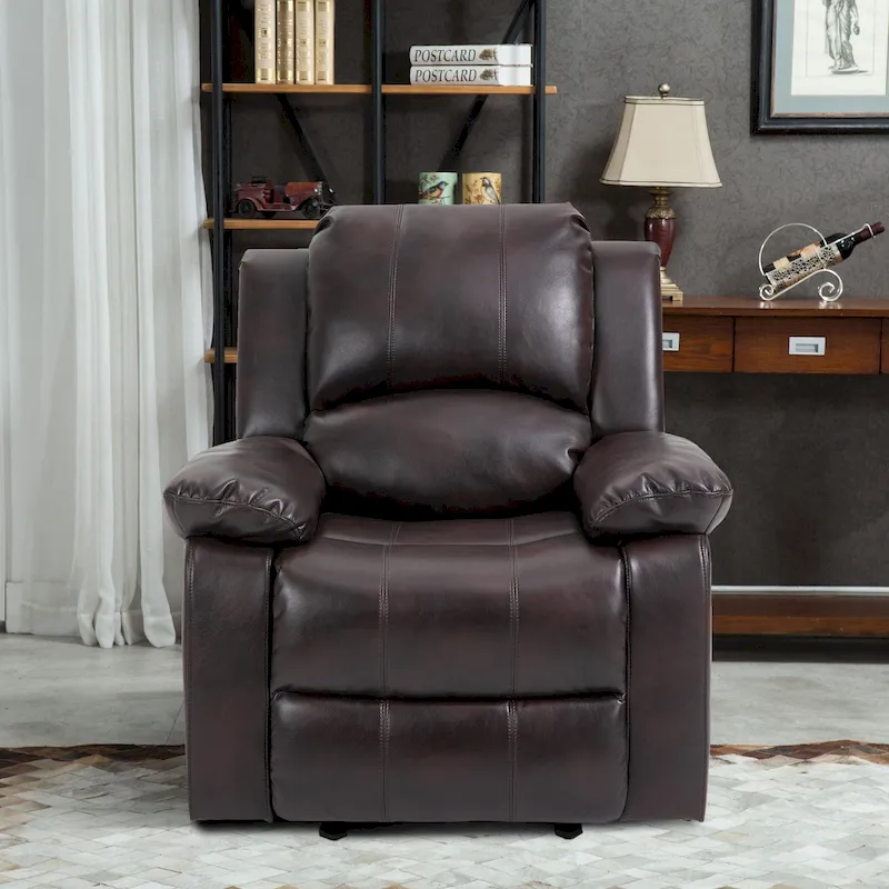Clihome Faux Leather Recliner Chair with Massage