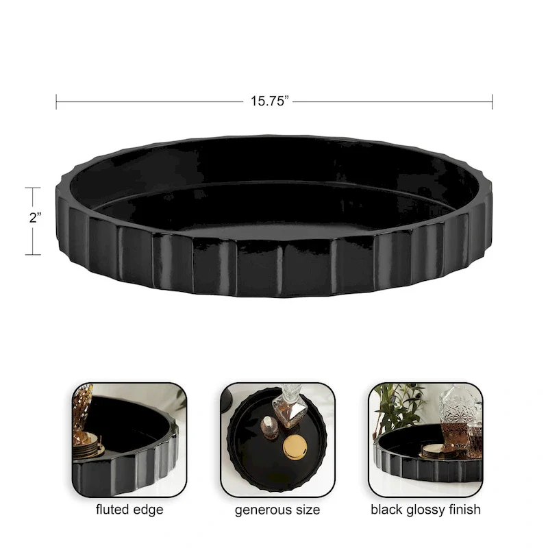 Kate and Laurel Lissi Round Tray