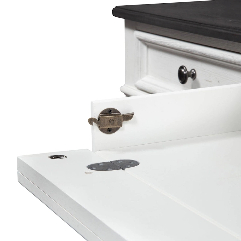 Allyson Park Wirebrushed White Charcoal Desk