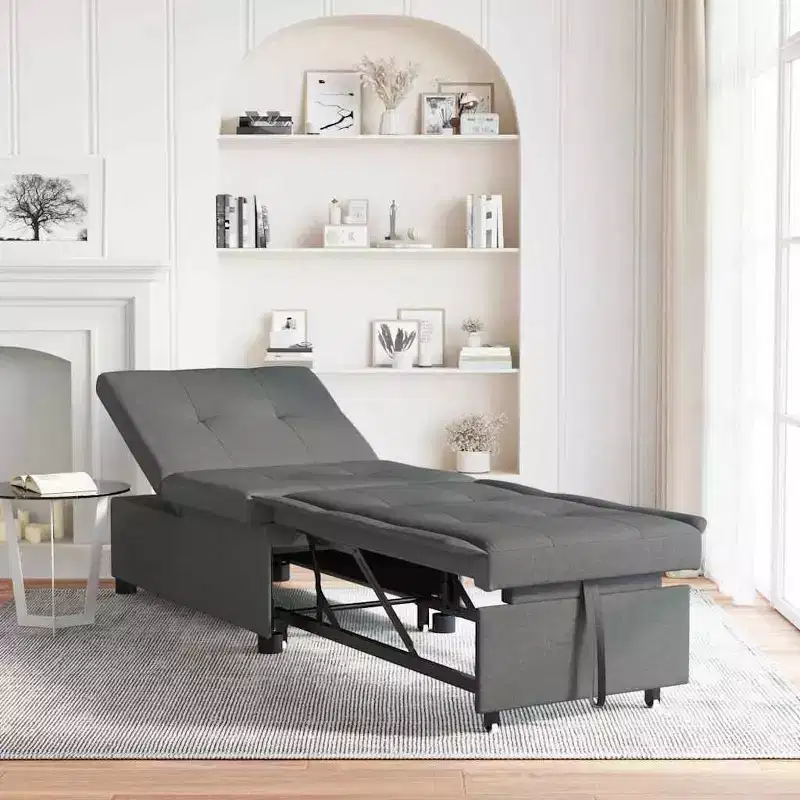 vidaXL Sofa Bed Light gray 194 x 67 x 37 cm fabric