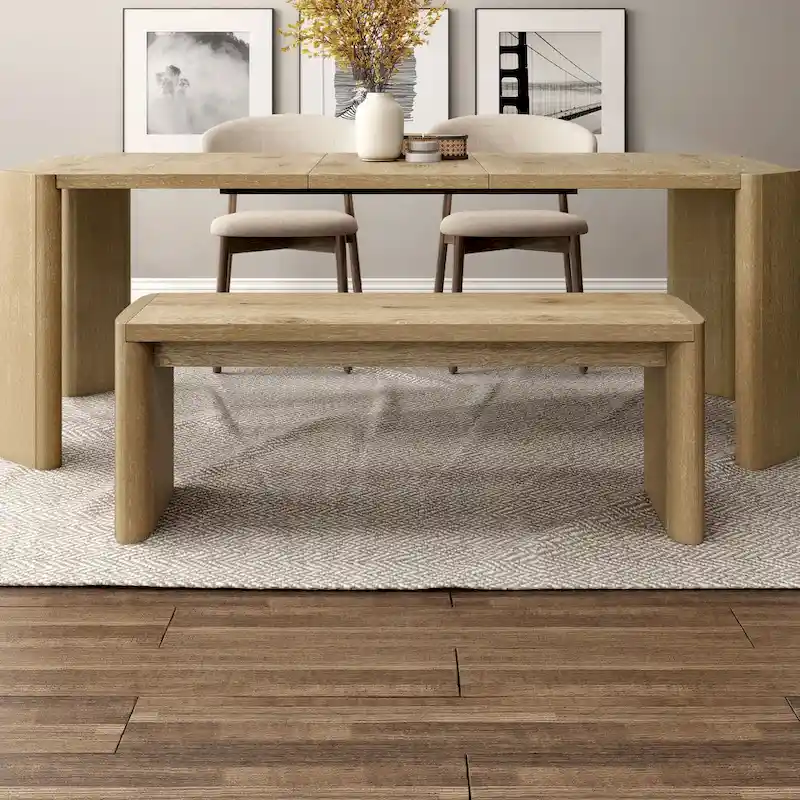 Furniture of America Elira Modern Oak 51-inch Dining Bench
