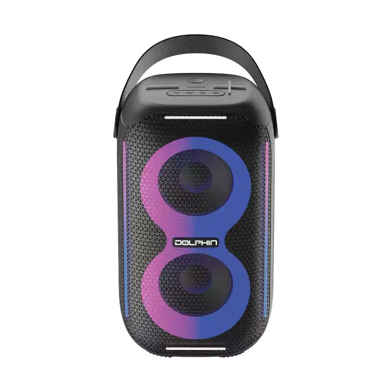 Dolphin Audio Soundbyte 20 Waterproof Portable Bluetooth Party Speaker with Sound-Activated Lights