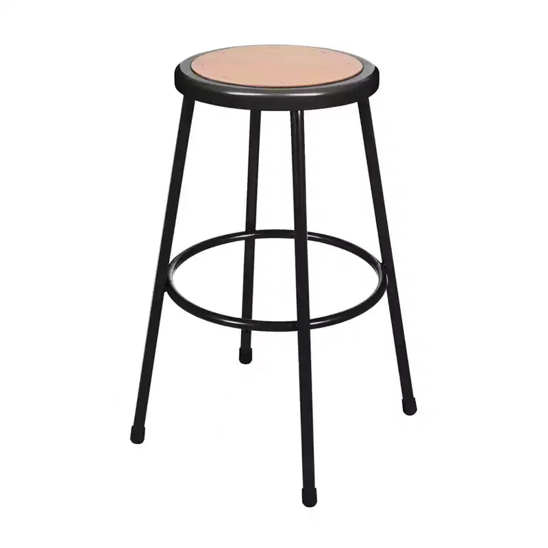 Set of 2 30" Heavy Duty Steel Barstools Black - Hampden Furnishings: No Assembly, Masonite Seat, 300lb Capacity