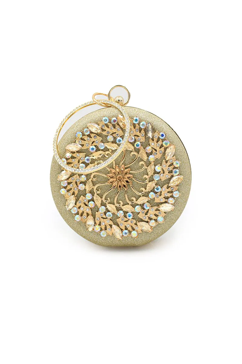 Cute Rhinestone Single Handle Clutch Bag