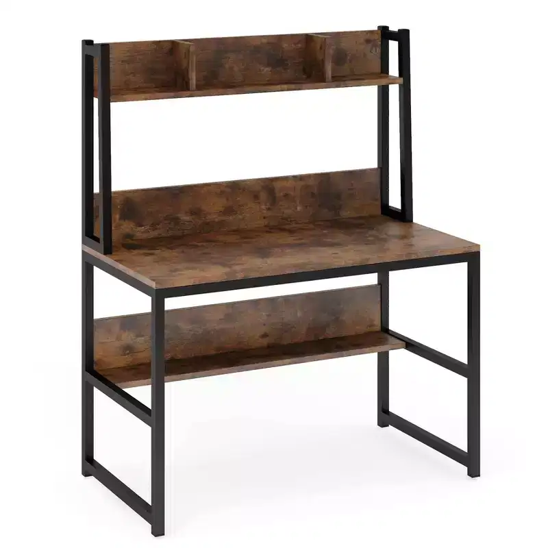 LITTLE TREE 42" Computer Desk Brown/Black