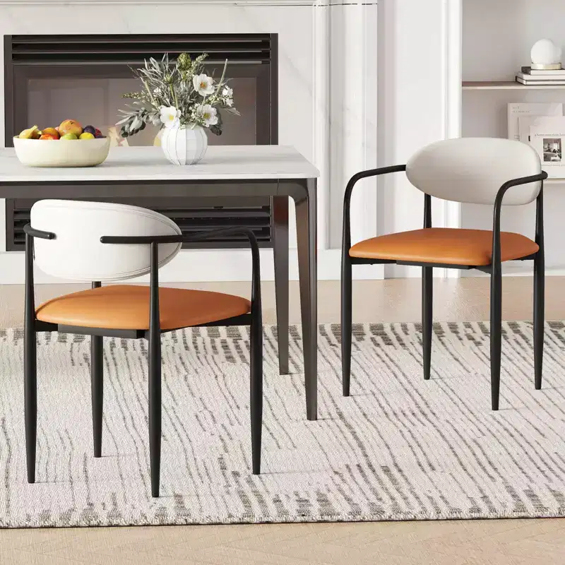 Costway Upholstered Dining Chairs Set of 2/4 with Cushioned Backrests & Seats Sturdy
