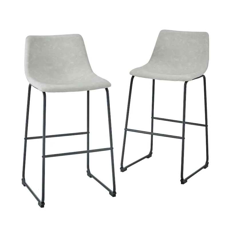 Middlebrook Prusiner 30-inch Faux Leather Bar Stool (Set of 2)