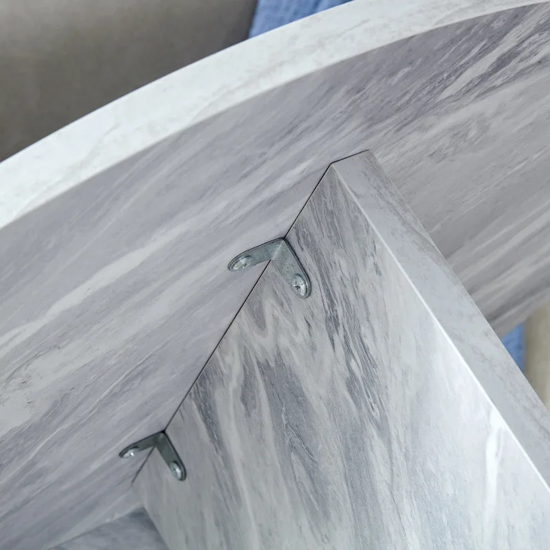 Modern Round MDF Coffee Table Durable Living Room Center Table