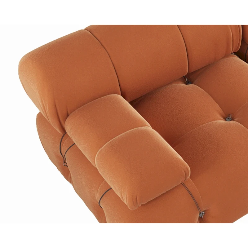 Velvet 3-seater Reversible Modular Sofa