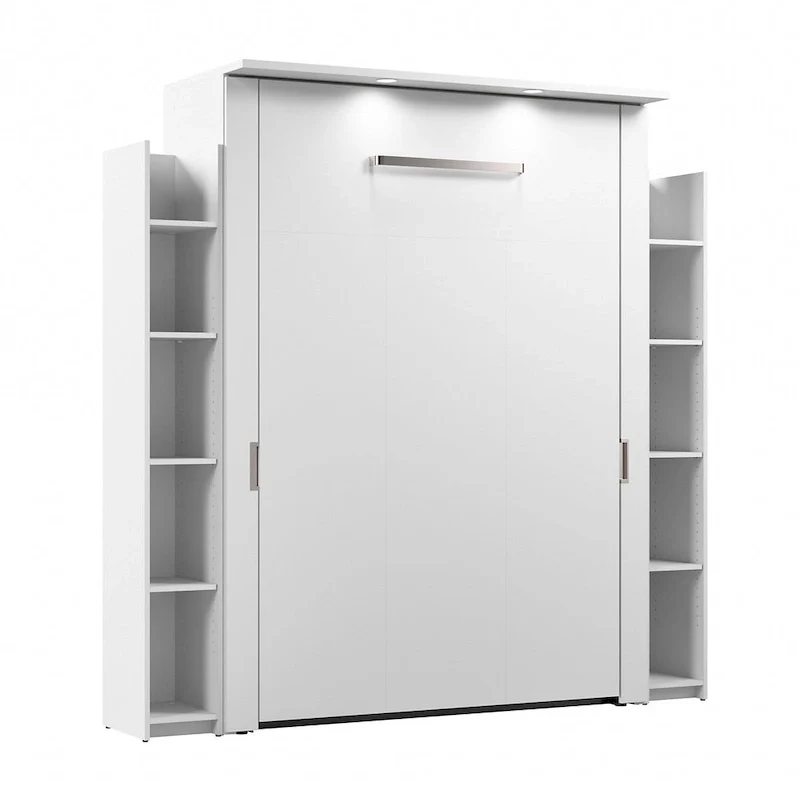Lumina Full Murphy Bed with Shelves (81W) by Bestar