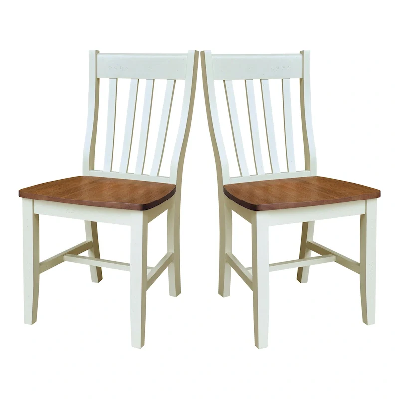 Copper Grove Quince Solid Wood Schoolhouse Chairs, Set of 2