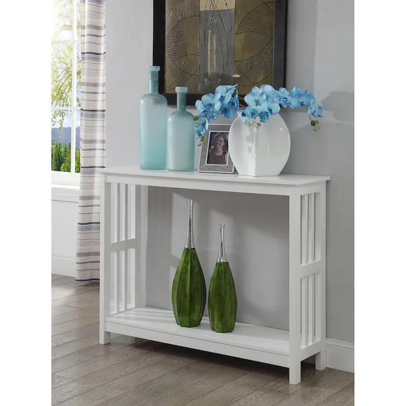 Mission-Style Console Table with Lower Shelf