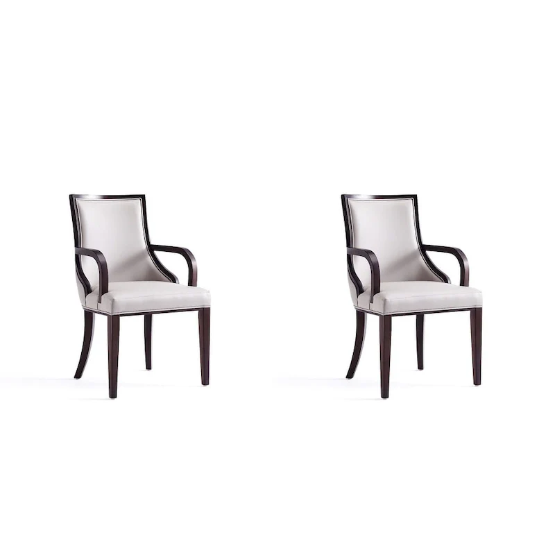 Manhattan Comfort Grand Faux Leather Dining Armchair