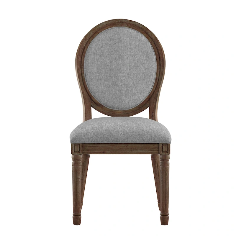 Deana Round Linen and Wood Dining Chairs (Set of 2) by iNSPIRE Q Artisan