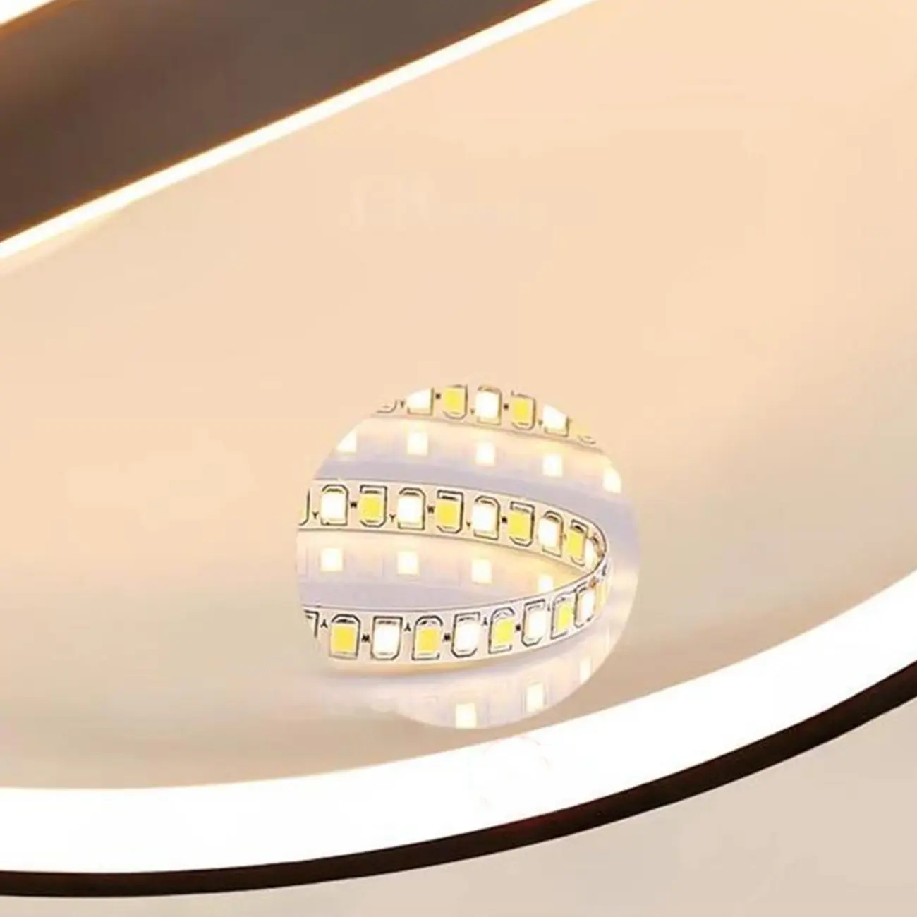 3-Light Circle Flush Mount Ceiling Light with Remote Control