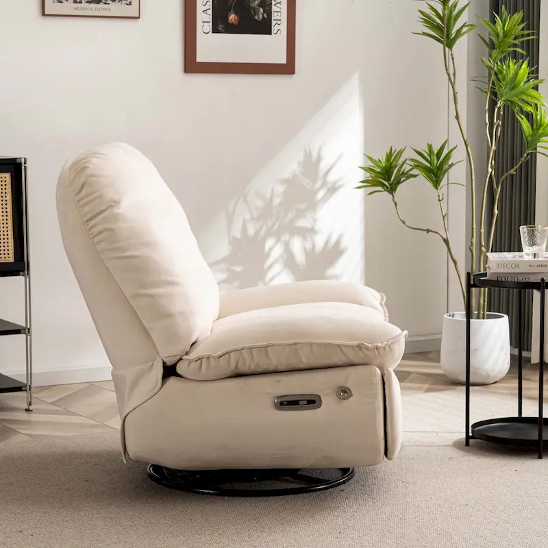 Power Swivel Recliner With USB Charger and Bluetooth Music Player