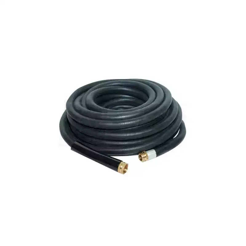 Apache 98108806 75 Foot Industrial Rubber Garden Water Hose with Heavy Duty MGHT x FGHT Brass Fittings and 1 Bend Restrictor, Black