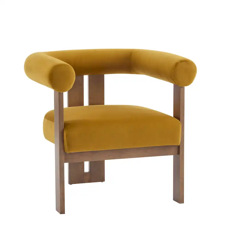 Gilbert Modern Upholstered Round Arm Accent Chair