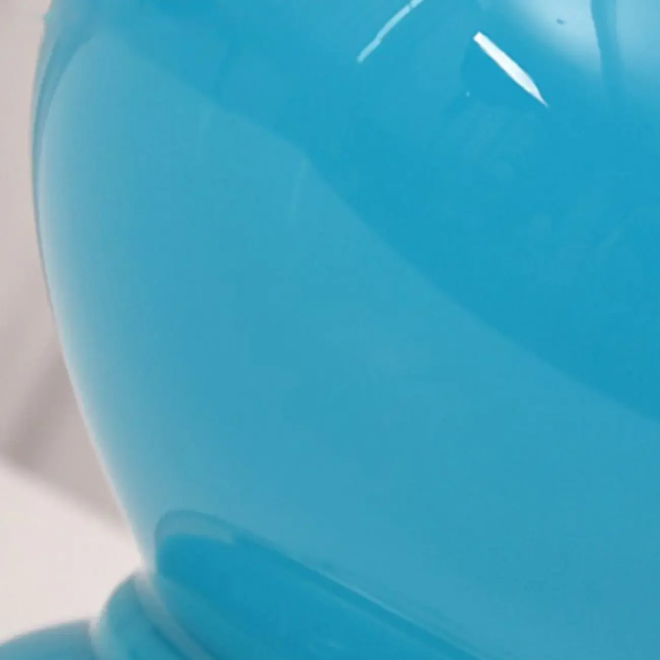 Blue Glass Table Lamp with Leaf Fabric Shade