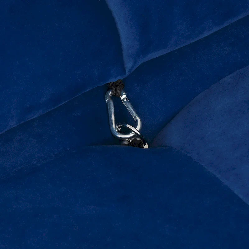 Blue Velvet Upholstered Sofa