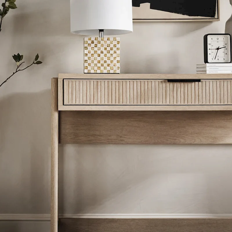 Middlebrook Designs Reeded Writing Desk with Drawer