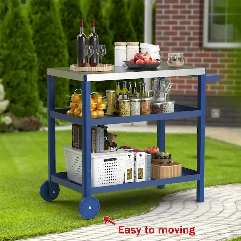Patio Grill carts Moveable kitchen island
