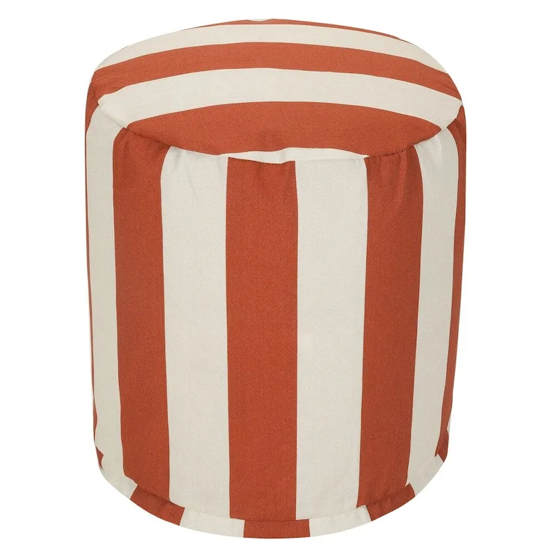 Indoor/Outdoor Striped Pouf (16
