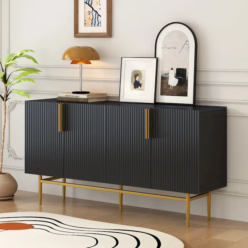 Modern 4-door Sideboard Buffet Cabinet for Dining Room, Living Room, Bedroom, Hallway