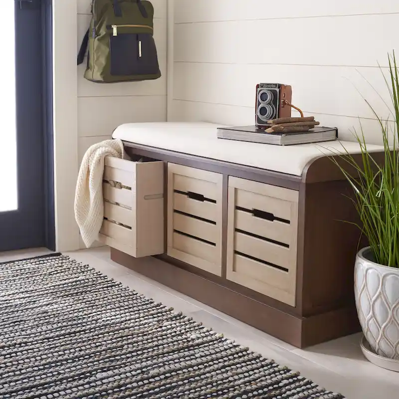 Mozella 3-Drawer Cushion Bench - 42 W x 15 D x 20 H