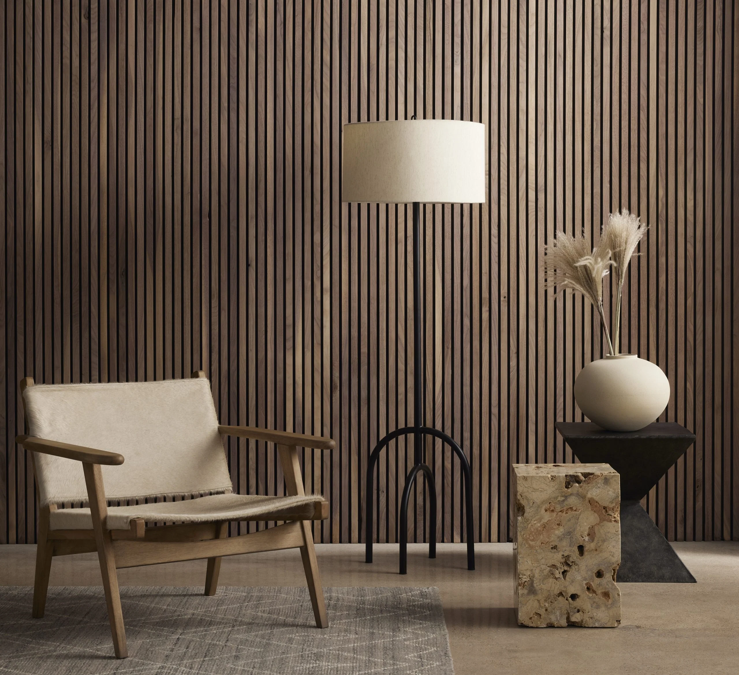 FAYDON END TABLE-ROMANO FOSSE TRAVERTINE