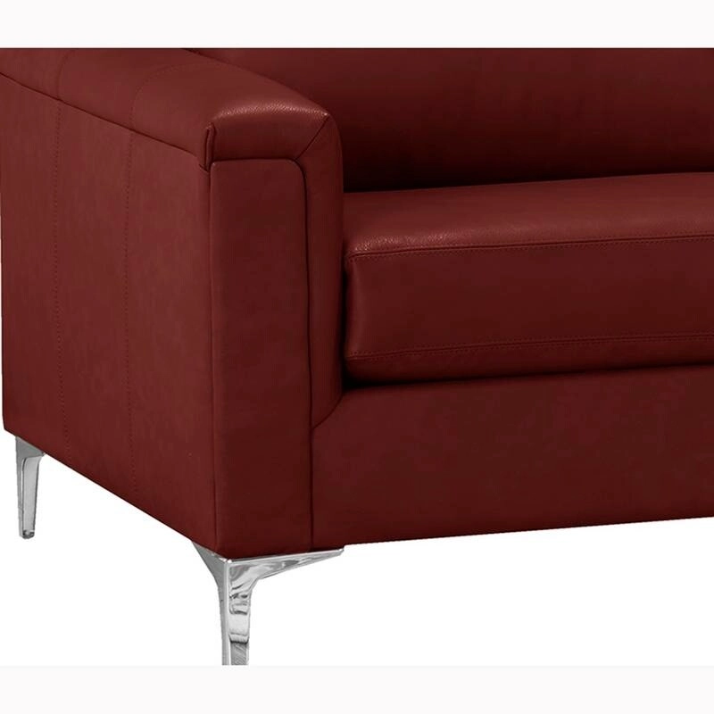 Malibu L-shaped Top-grain Leather Sectional Sofa - 122.5 x 85 x 36.5 x 35