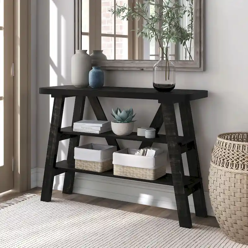 47-inch 2-Open Shelf Console Table