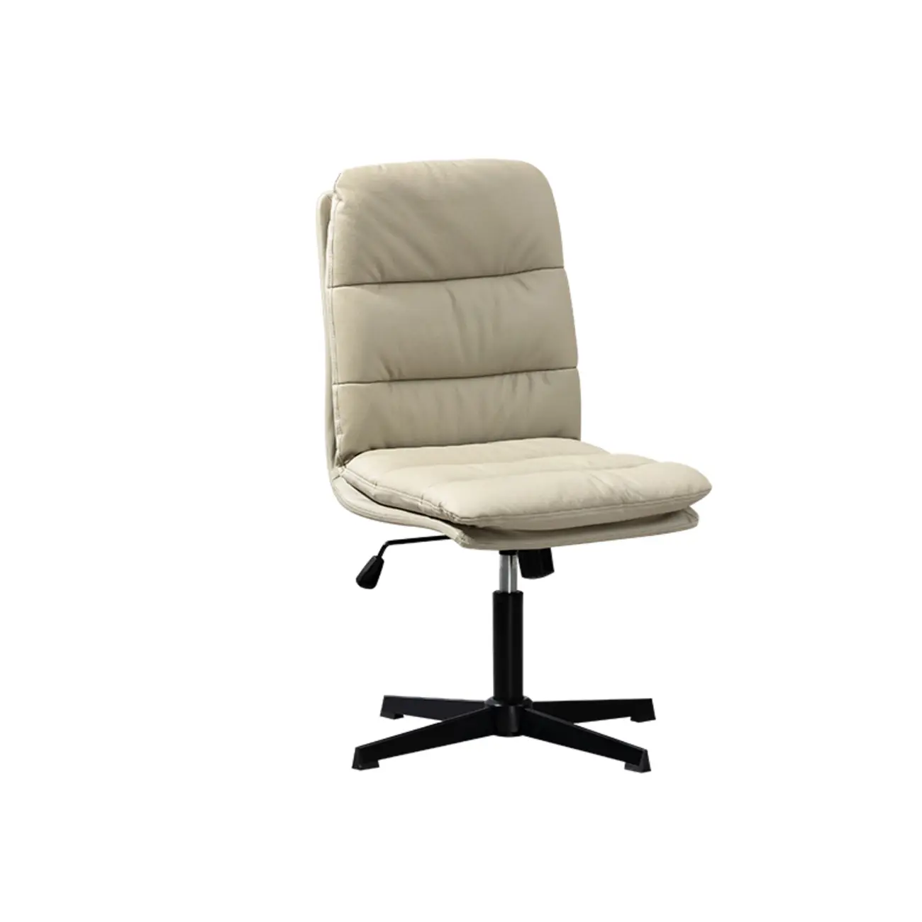 White Leather Tilt Lock Swivel Office Chairs