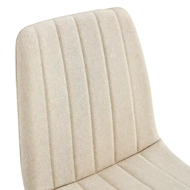 Linen Upholstered Metal Leg Side Chair (Set of 4)