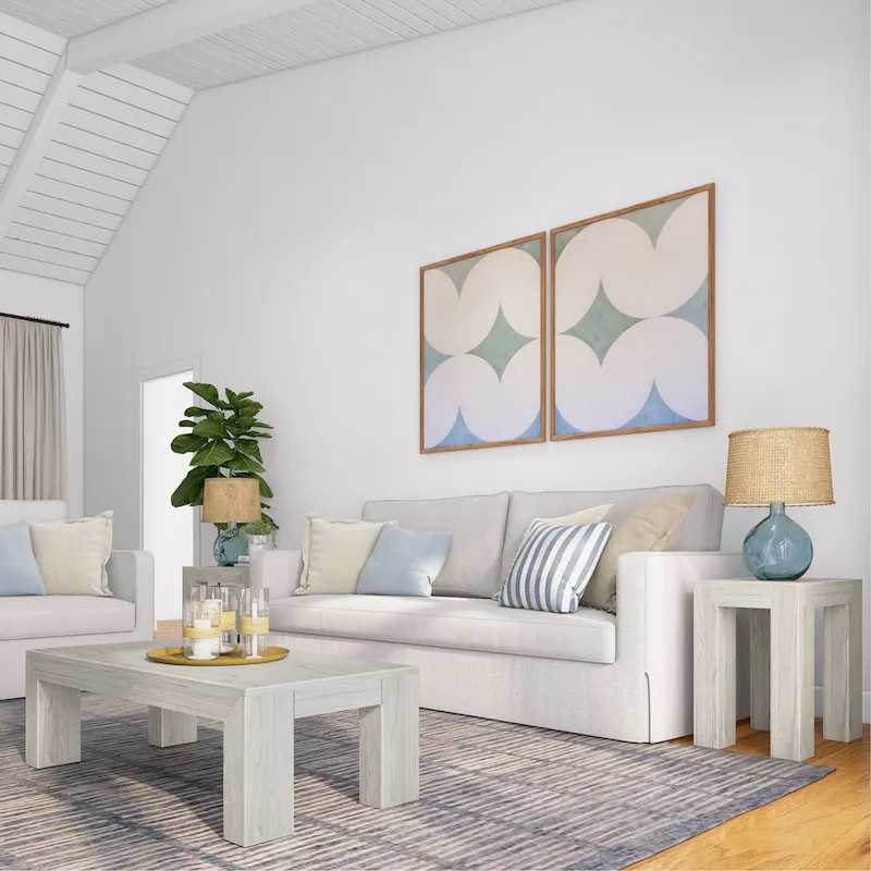 Plank and Beam Modern Rectangular Side Table - 25