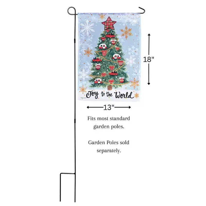 Dicksons Magnolia Garden Outdoor Flag Decoration For Garden, Yard, Or Walkway Standard 13 x 18, Weather Resistant Polyester, Camper Joy to the World
