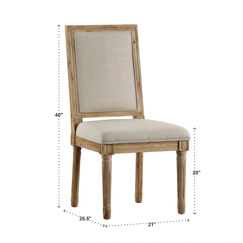 Rectangular Linen Dining Chairs