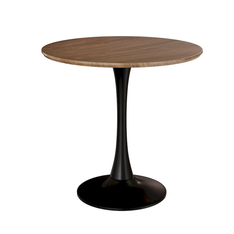 Round Dining Table, 31.5  Tulip Table Kitchen Dining Table 2-4 People with MDF Table Top & Pedestal Base, End Table