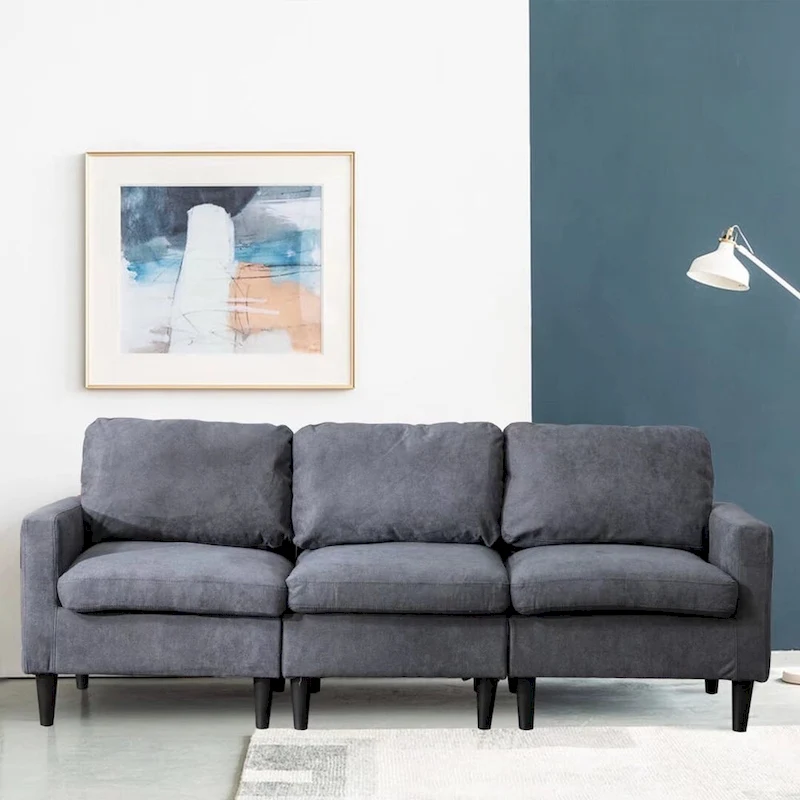 DIY Convertible Sectional Sofa Couch with Ottoman