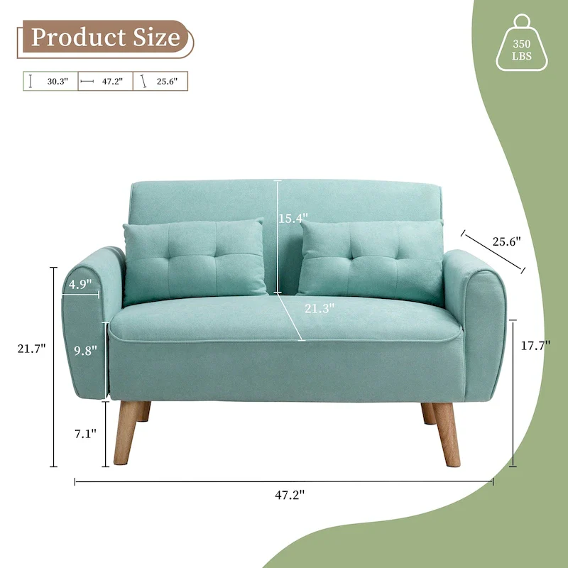 Futzca 47 Modern Loveseat Sofa