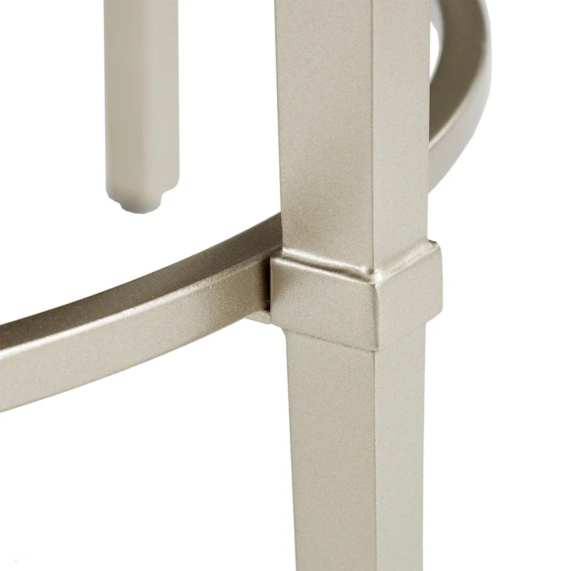 Egan Champagne Silver Finish Marble Top Table by iNSPIRE Q Modern