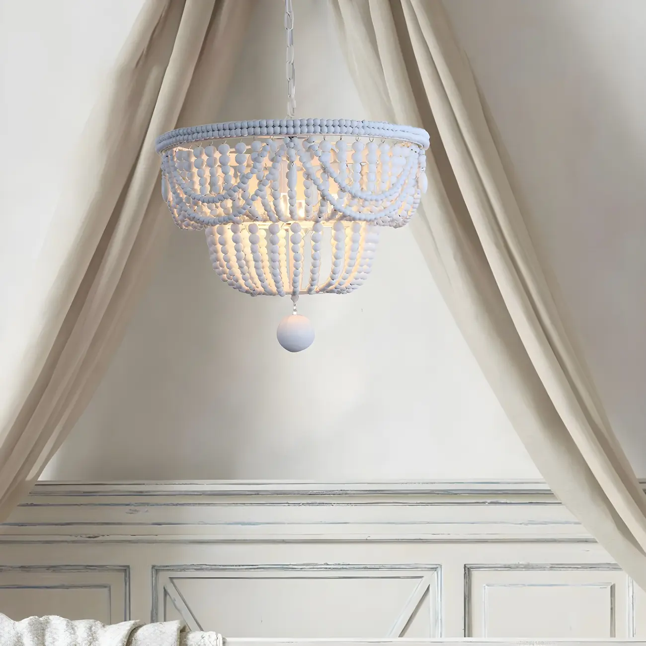 Bohemian Blue 4-Light Adjustable Hanging Chandelier