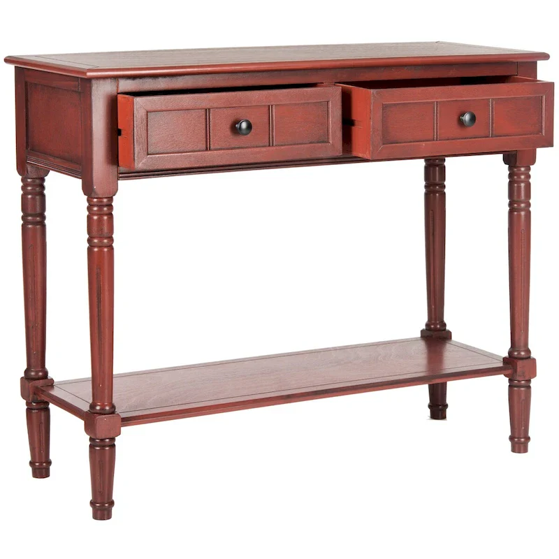 SAFAVIEH Camilla Grey 2-Drawer Console Table - 35.8 x 13.8 x 29.5 - 36Wx14Dx30H