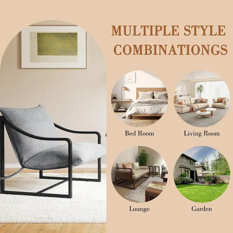 Modern Sling Accent Chair