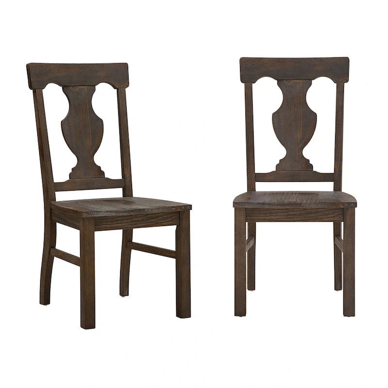Vikos Wood Fiddle Back Dining Chairs (Set of 2)