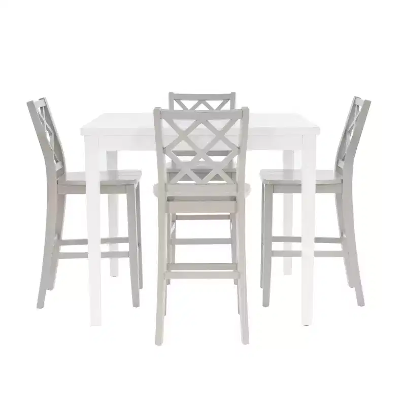 Powell 5pc Shelby Square Counter Height Dining Set Gray