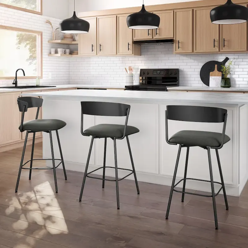Amisco Ludwig Swivel Counter and Bar Stool