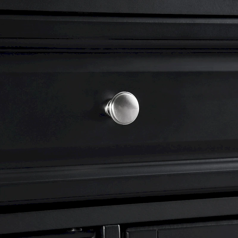 Crosley Alexandria Solid Granite Top Kitchen Island in Black Finish - 51.5 W x 18 D x 34 H