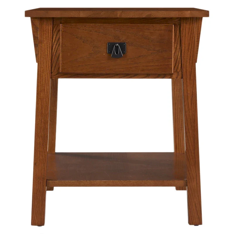 Solid Wood Mission End Table with Drawer