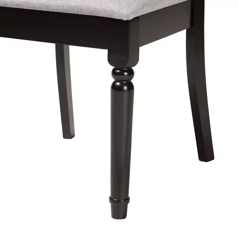 Baxton Studio Velia Modern Fabric Wood Dining Set